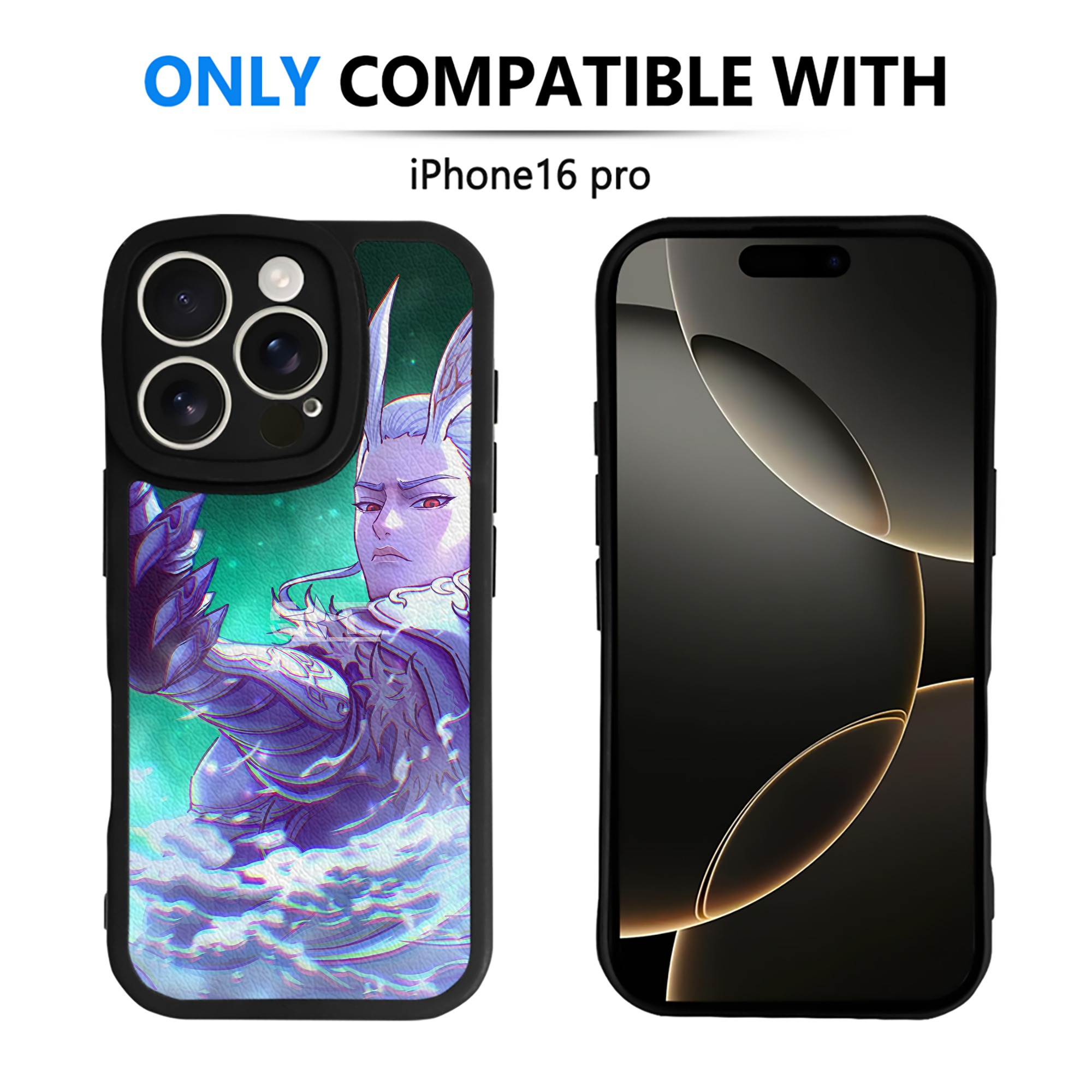 （画像用） Ne Zha 2 ナタ 魔童の大暴れ 【iPhone 16シリーズ対応】シリコンスマホケース（レザー調） 材質：シリコン